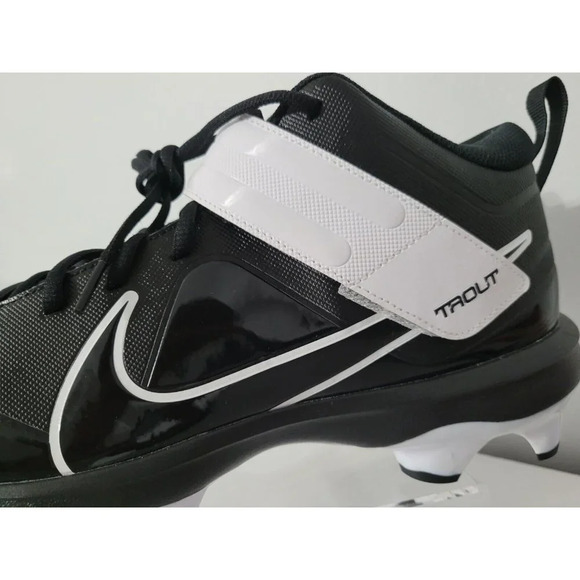 Nike Force Trout 7 Pro MCS Black White Baseball Cleats Men\'s Size 12 Brand New main image 5